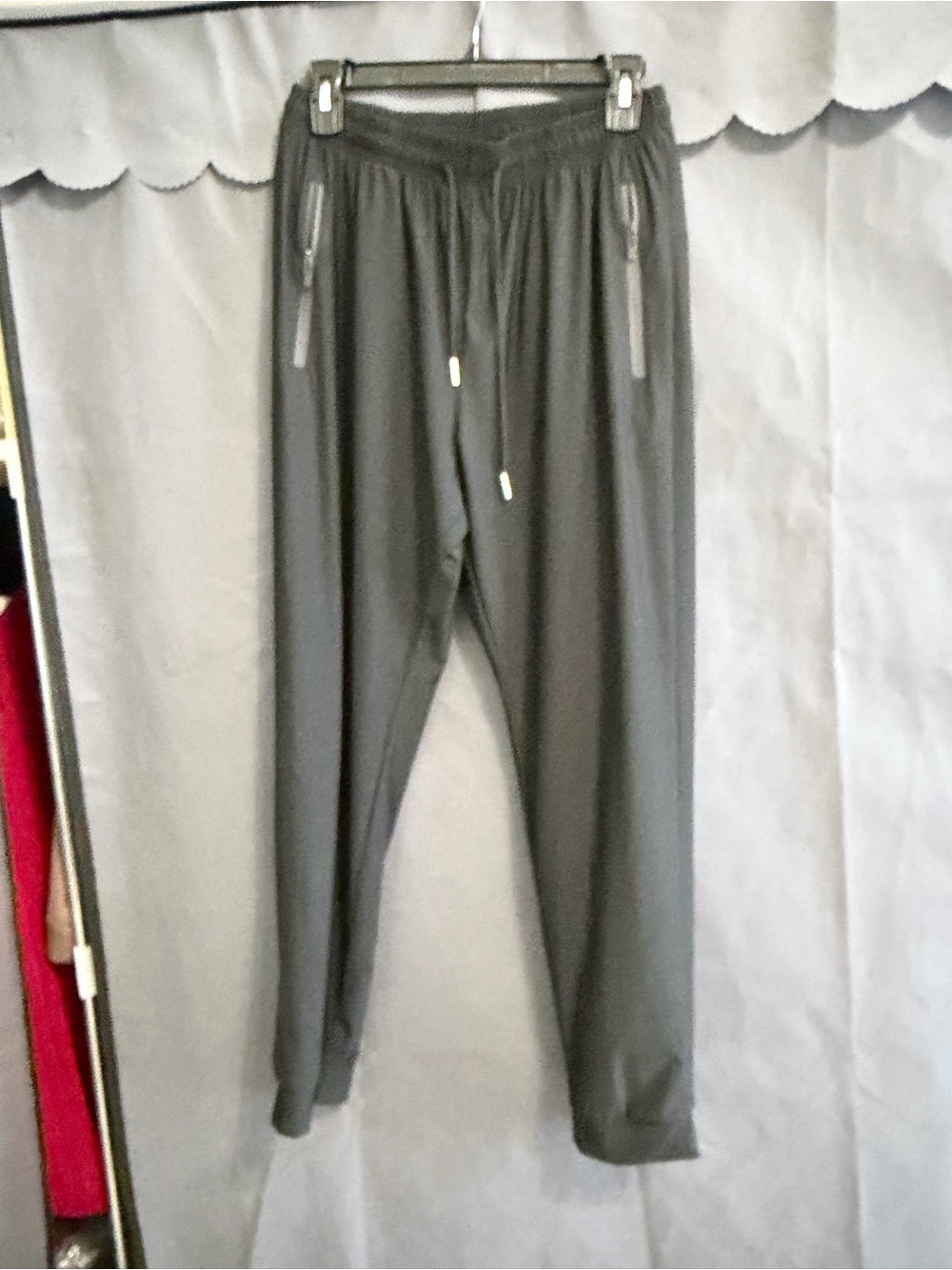 Women's black Drawstring Pants - Lightweight Comfort